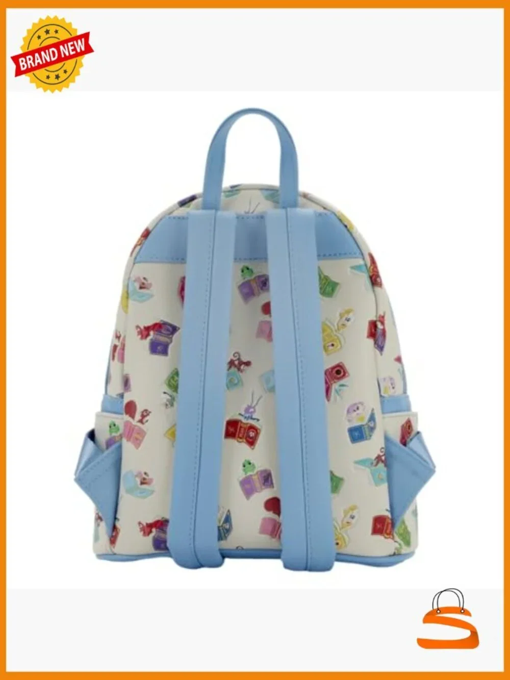Loungefly Disney Princess Books Mini Backpack Shoulder Bag Purse Faux Leather